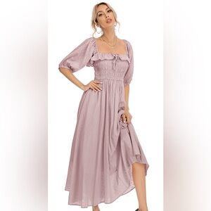 R.Viposha Summer Half Sleeve Cotton Ruffled
Vintage Flowy Long Dresses